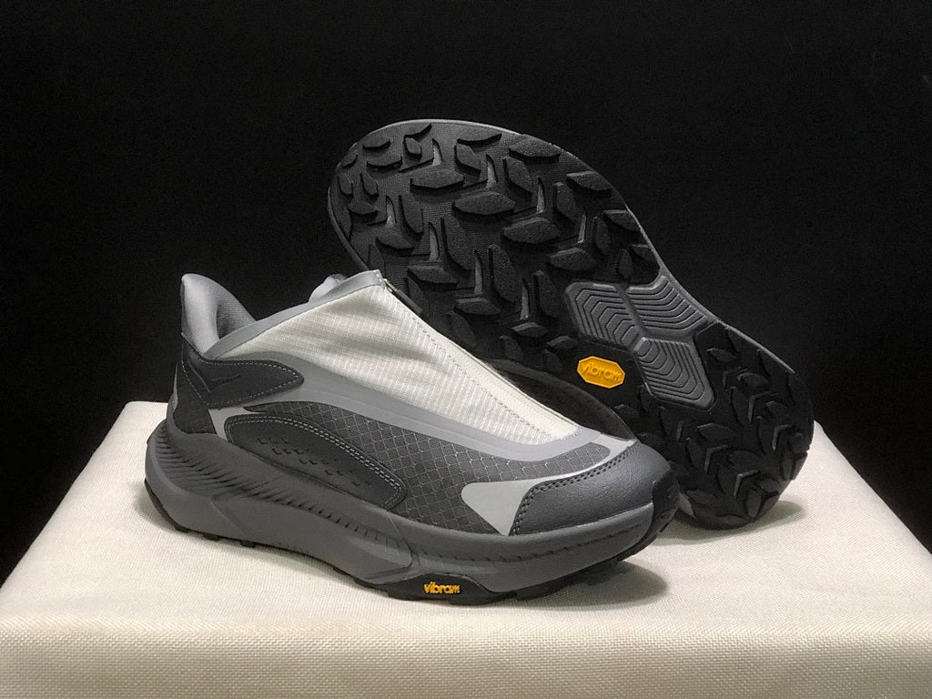 Gray HOKA Project Transport Zip-Closure Sneakers - product image from the listing.