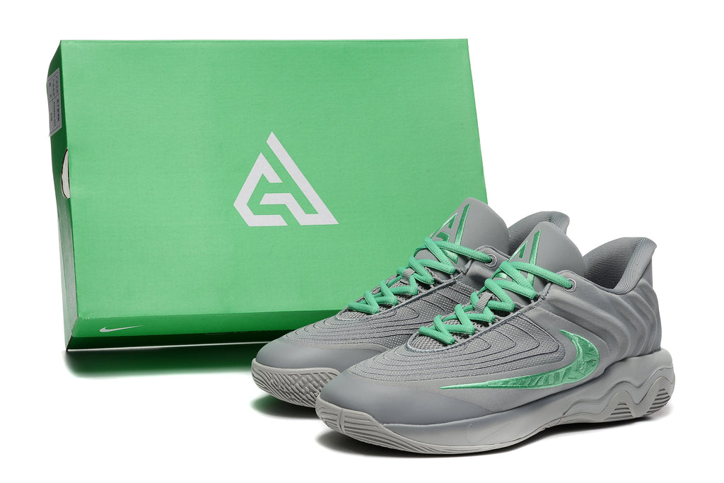 Nike 885-8 Basketball Sneakers in Gray Green - product image from the listing.