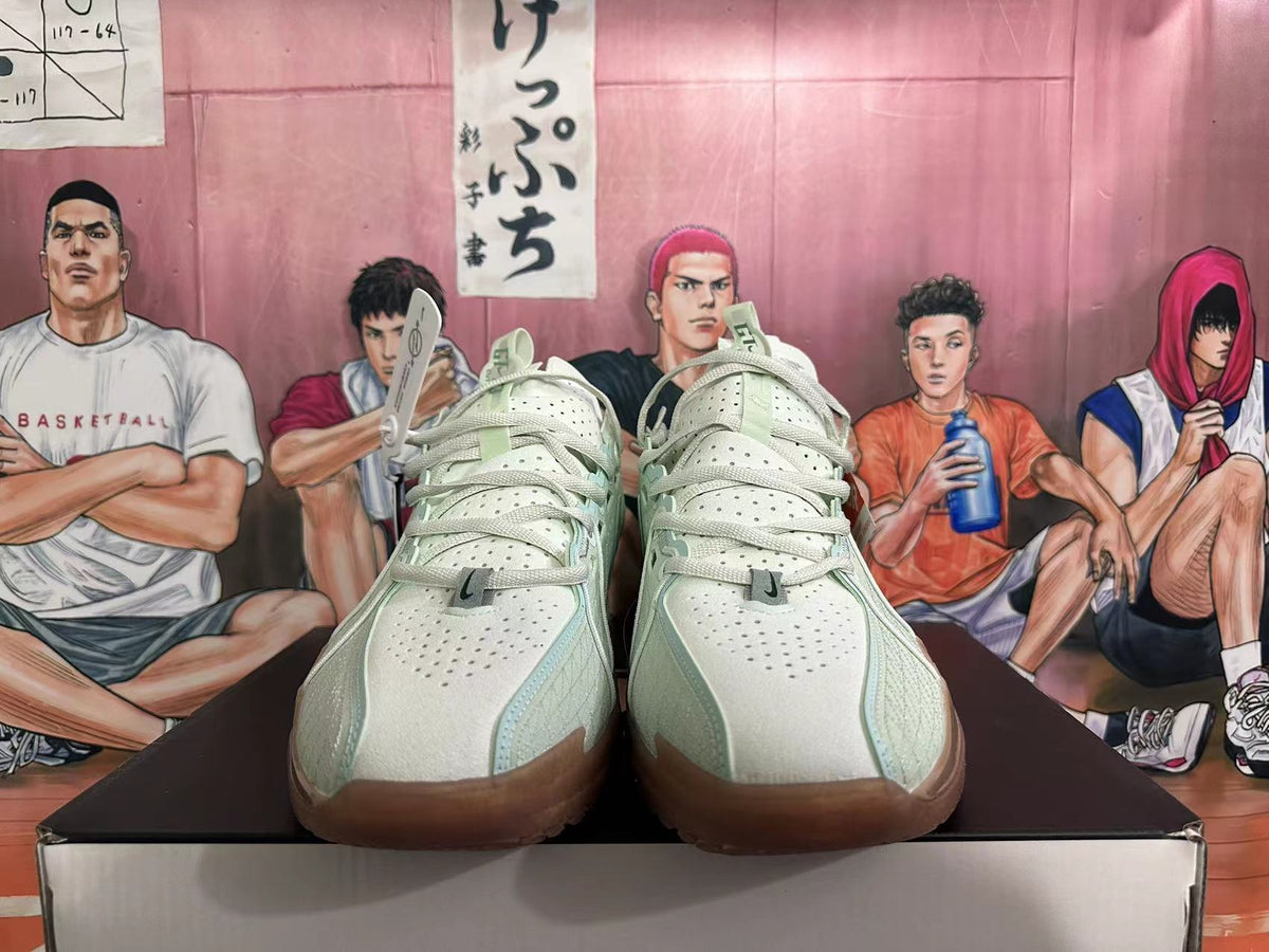 Nike G.T. Jump 2 Basketball Shoes, in Pale Green and White - product image from the listing.