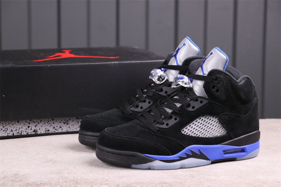 Air Jordan 5 Stealth 2.0 Sneakers in Black Blue CT4838-004 - product image from the listing.