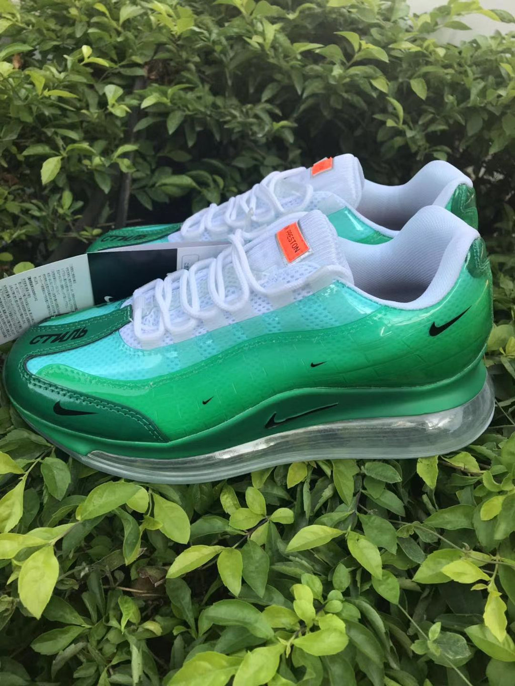 Nike Air Max 720 Sneakers in Green and White - product image from the listing.