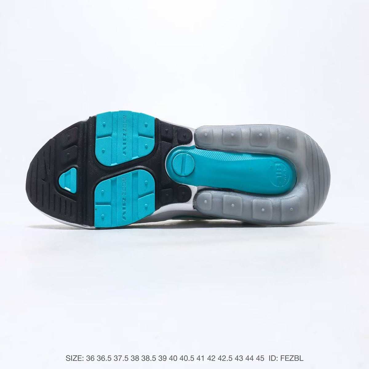 Nike Air Max 270 Sneakers in White Black Teal - product image from the listing.