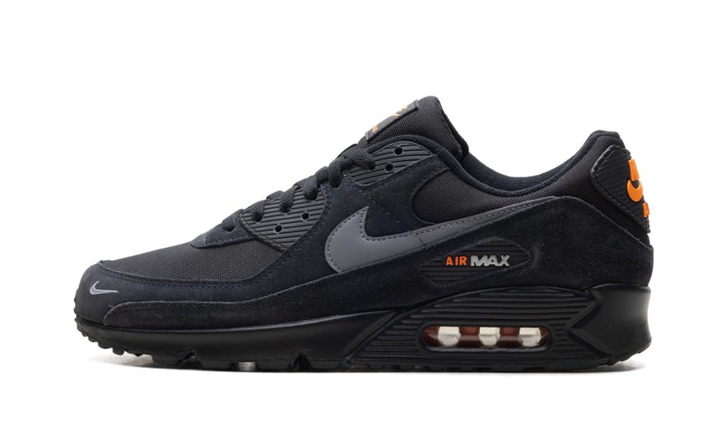"Black Metallic Cool Grey Orange" Air Max 90 DO6706 010 - product image from the listing.