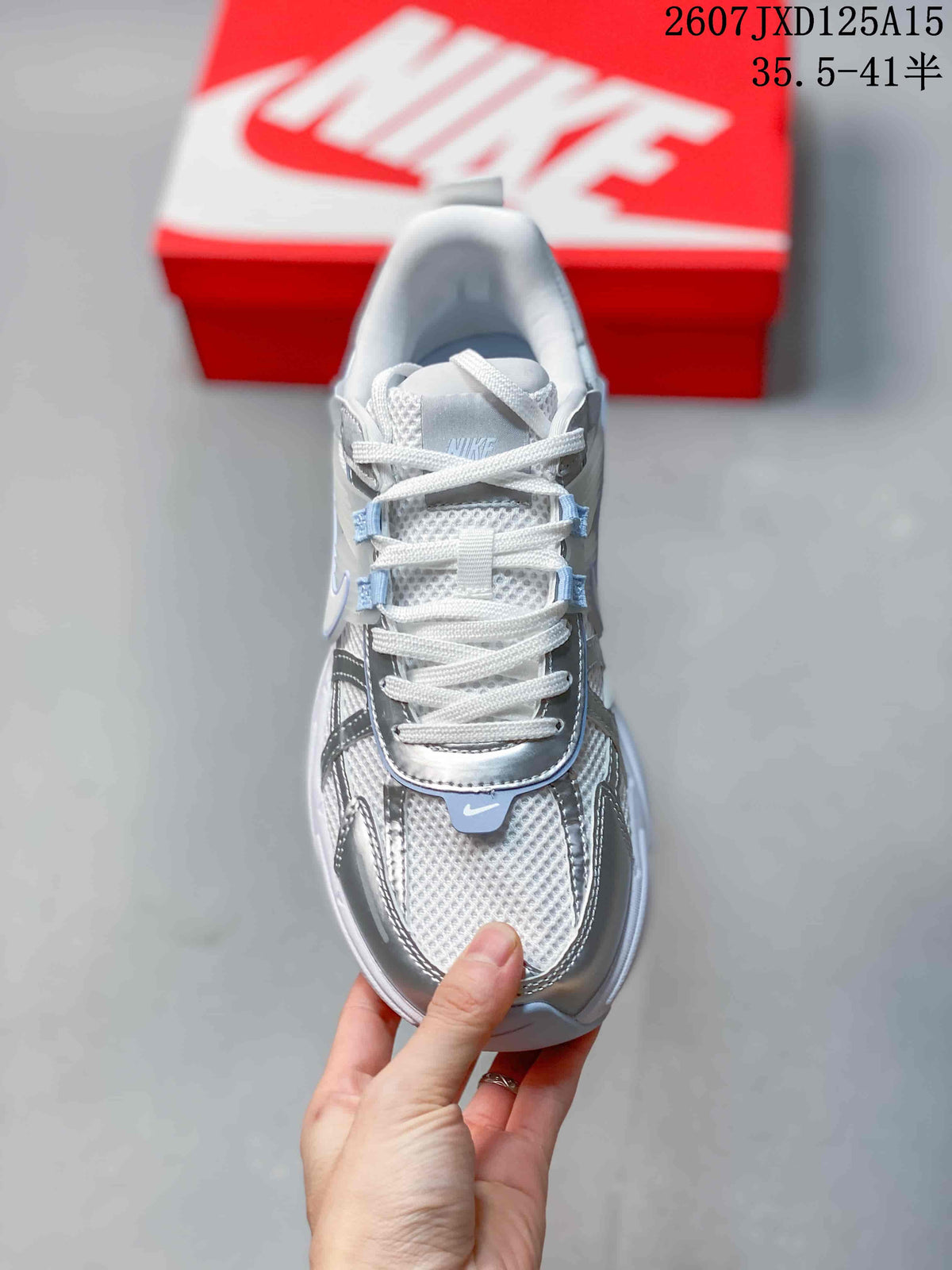 Women's Nike V2K Sneakers White Silver FD0736 - product image from the listing.