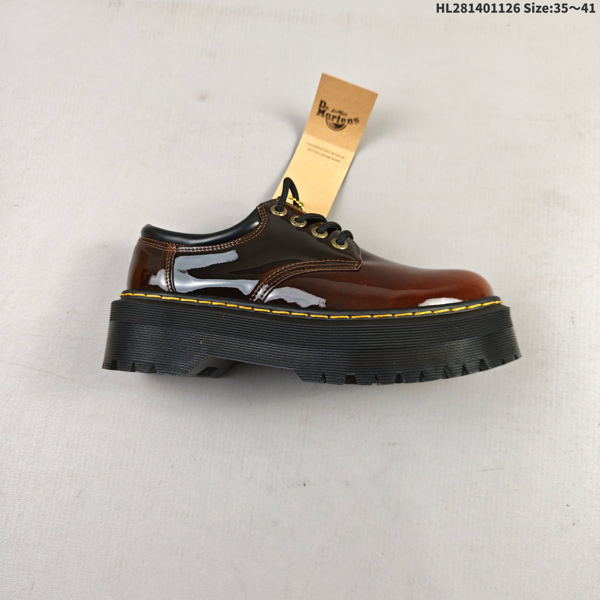 Dr. Martens 1460 Smooth Platform Lace-Up Shoes, in Dark Brown - product image from the listing.