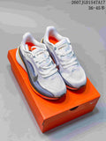 Nike Air Zoom Pegasus 42 Running Shoes in White Blue Orange - product image from the listing.