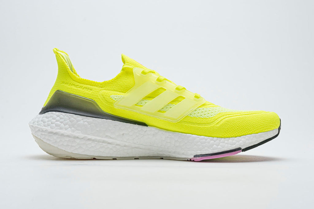 Hi-Vis Yellow - adidas Ultraboost 21 Running Shoes - product image from the listing.