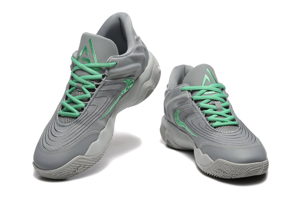 Nike 885-8 Basketball Sneakers in Gray Green - product image from the listing.