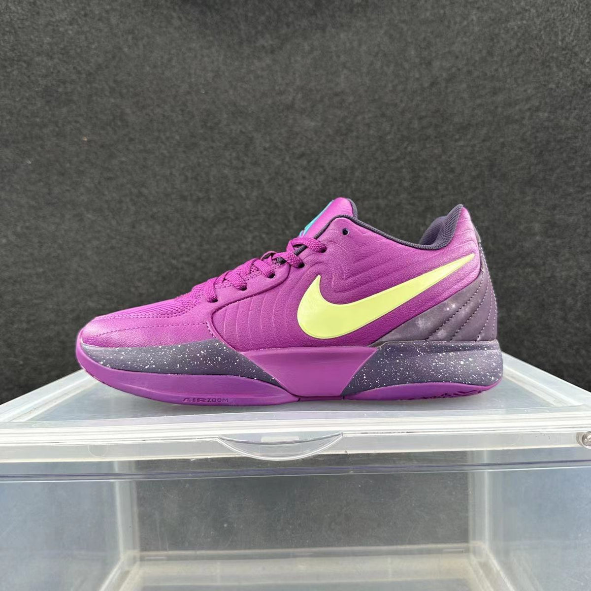 Nike Basketball Sneakers in Purple Yellow - product image from the listing.