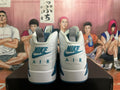 Air Jordan 6 White and Blue High-Top Sneakers - product image from the listing.
