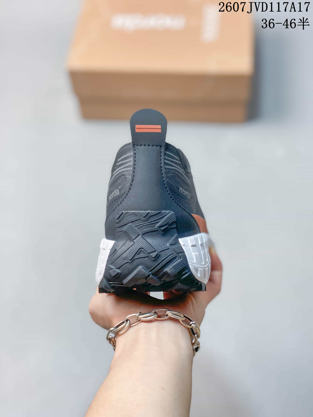 NORDA 001 G+ Trail Sneakers in Black Orange 2607JVD117A17 - product image from the listing.