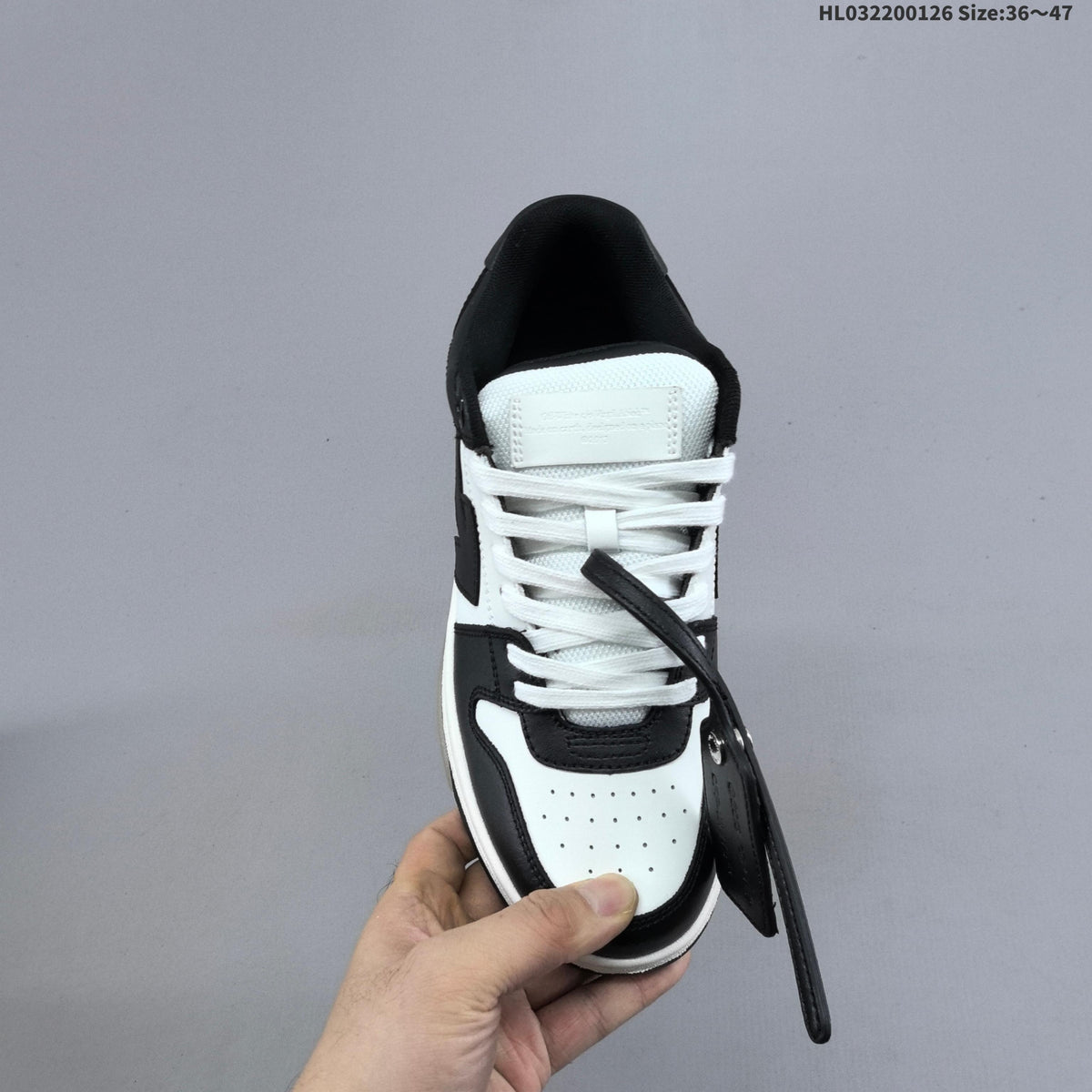 Off-White Out Of Office Low-Top Sneakers in Black White - product image from the listing.