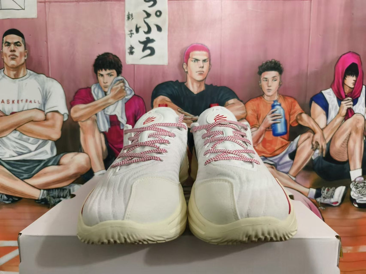 ANTA Kai 1 Basketball Shoes in White Red - product image from the listing.