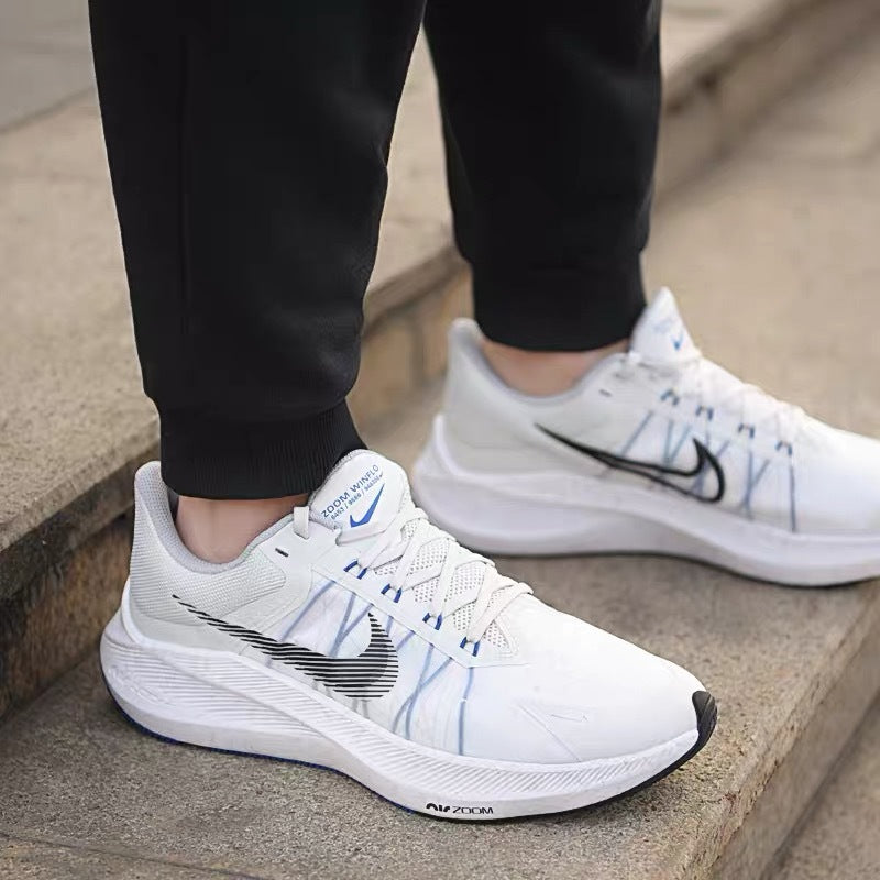 Nike Zoom Winflo 7 Running Shoes in White Blue CW3419-008 - product image from the listing.