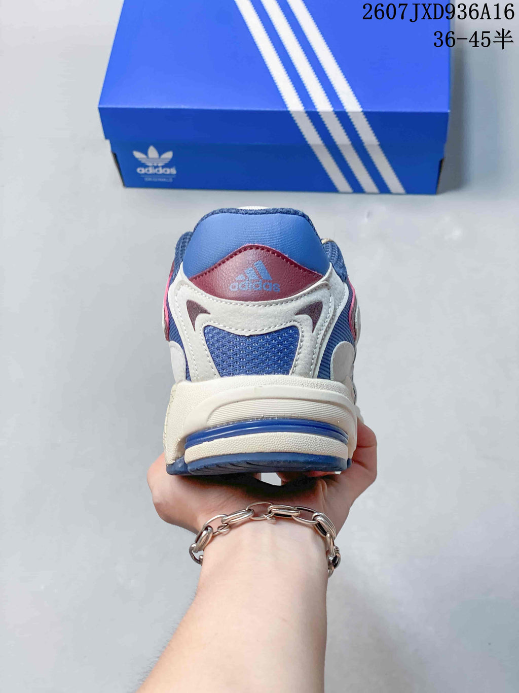 adidas Response CL Bad Bunny Sneakers in Blue Cream Burgundy - product image from the listing.