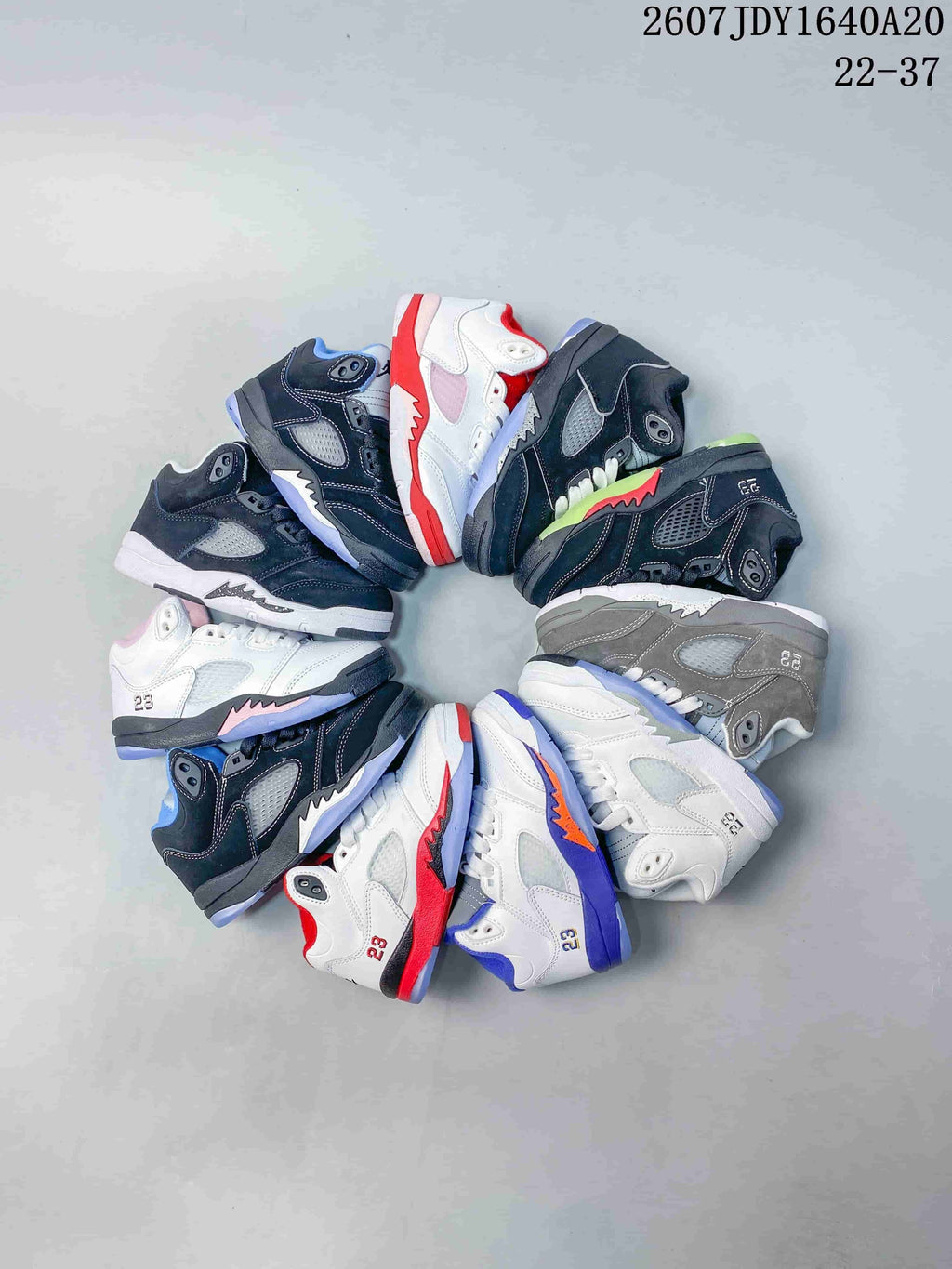 Air Jordan 5 Retro Kids' Mid-Top Sneakers - product image from the listing.