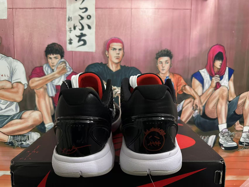 Nike Zoom Basketball Sneakers in Black White Red - product image from the listing.