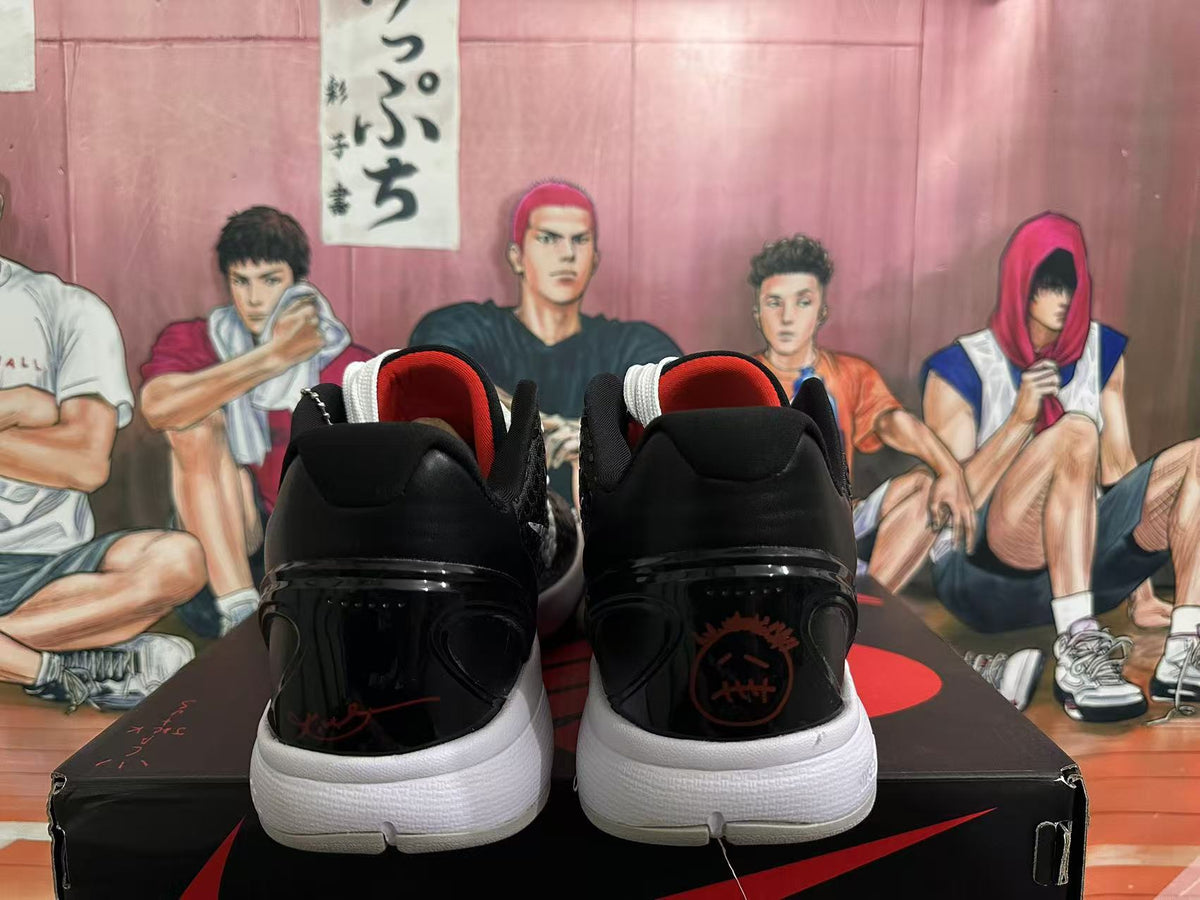 Nike Zoom Basketball Sneakers in Black White Red - product image from the listing.