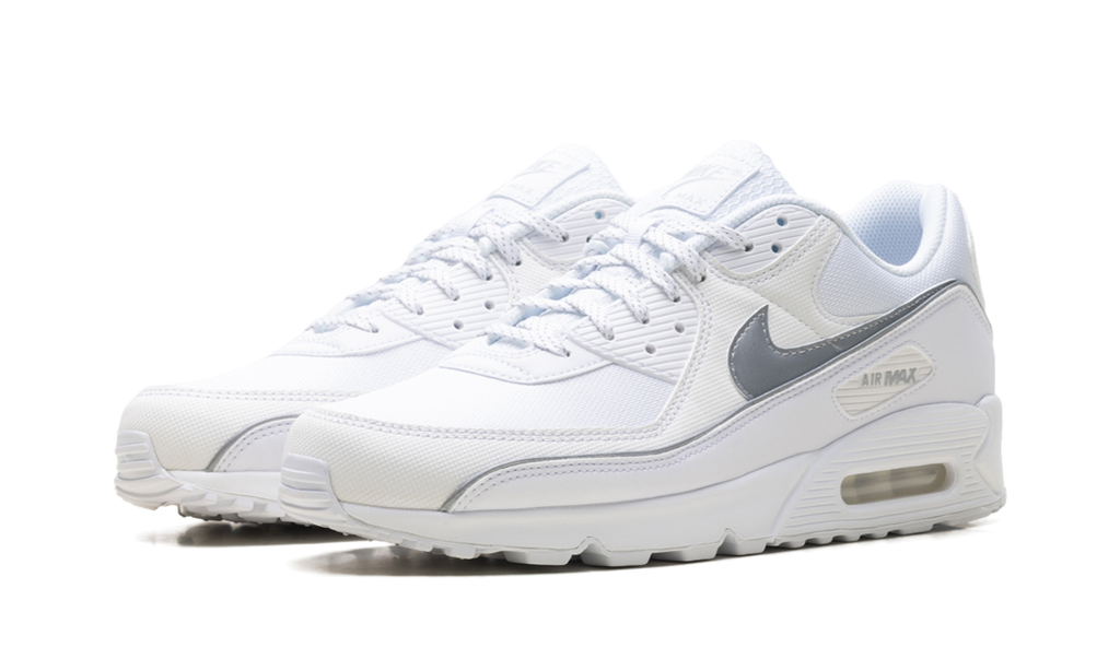 "White Metallic Silver Reflective" Air Max 90 Premium HV4517 100 - product image from the listing.