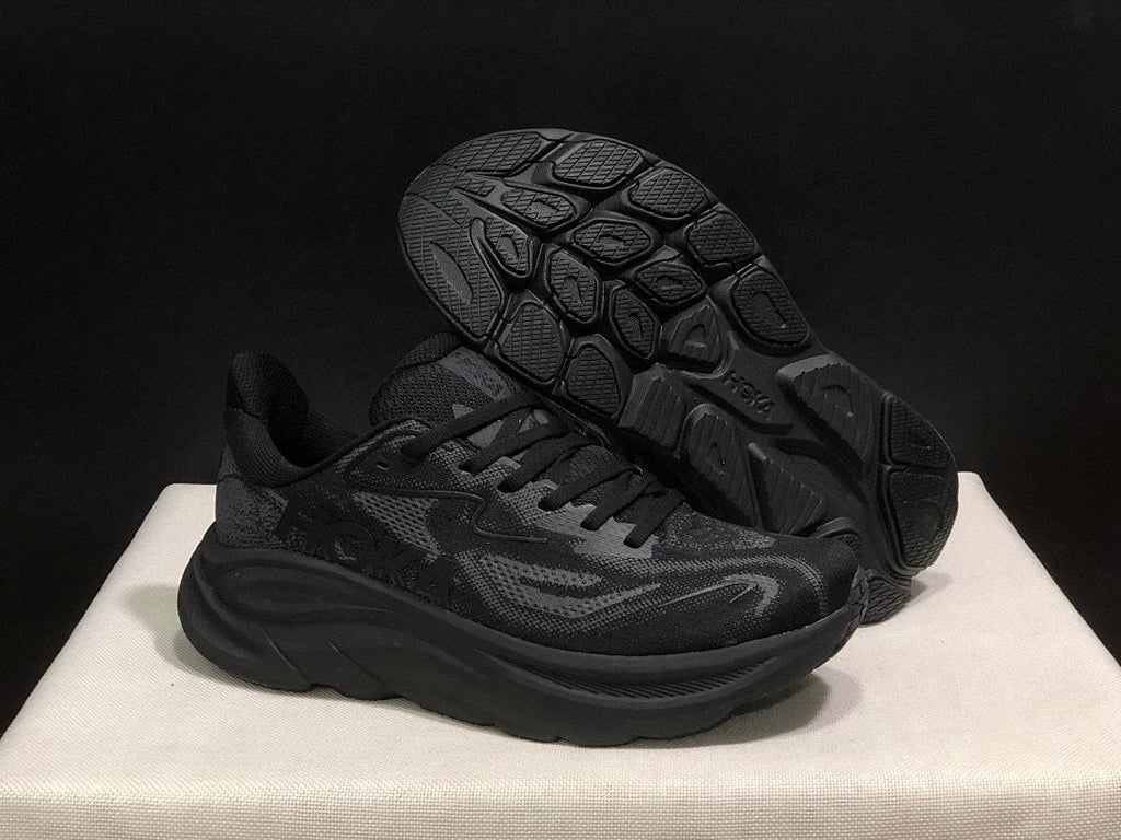 HOKA Clifton 10 Running Sneakers in Black - product image from the listing.