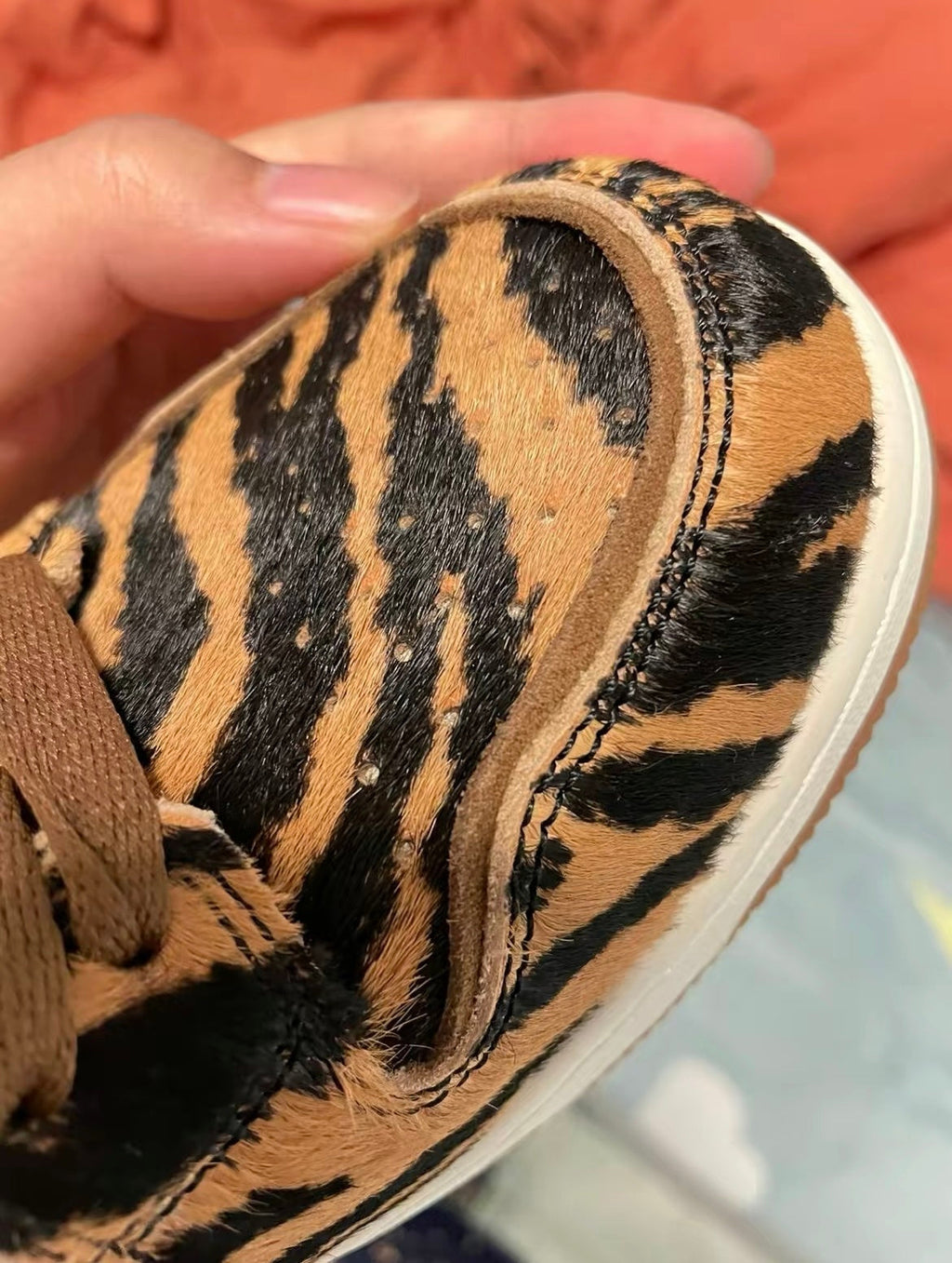 BAPE SK8 STA Tiger-Stripe Low-Cut Sneakers - product image from the listing.
