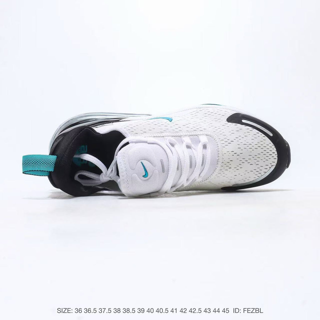 Nike Air Max 270 Sneakers in White Black Teal - product image from the listing.