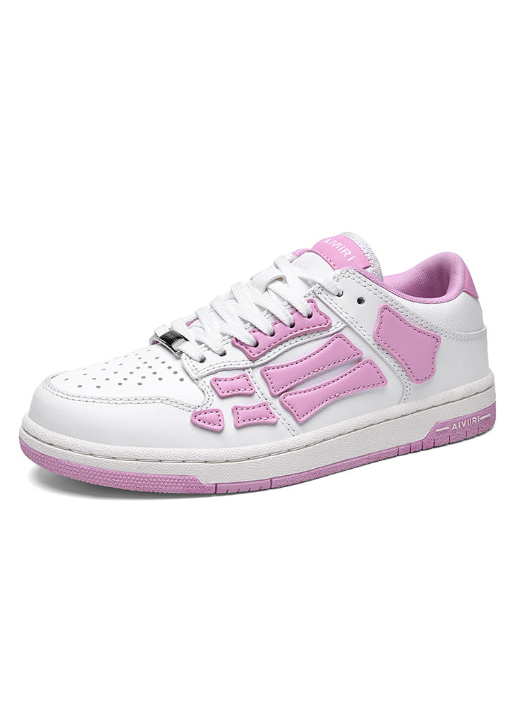 White and Pink AMIRI Low-Top Sneakers - product image from the listing.