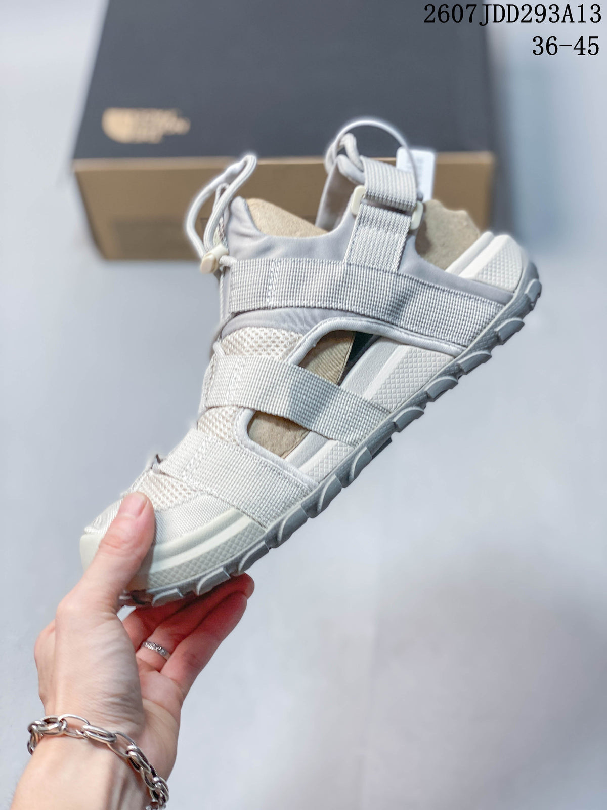 The North Face Outdoor Sandals in Light Gray 2607JDD293A13 - product image from the listing.