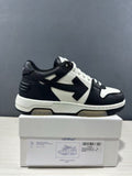 Off-White Out Of Office Low-Top Sneakers in Black White OMAI89C99LEA0070110 - product image from the listing.