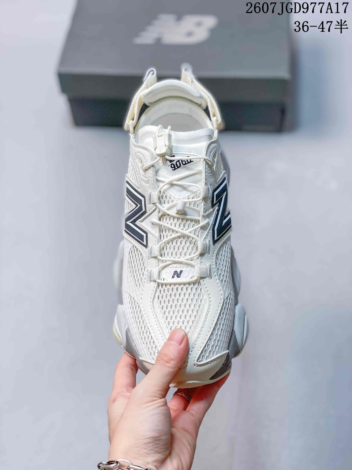 New Balance 9060 Mule Sneakers in White Navy - product image from the listing.