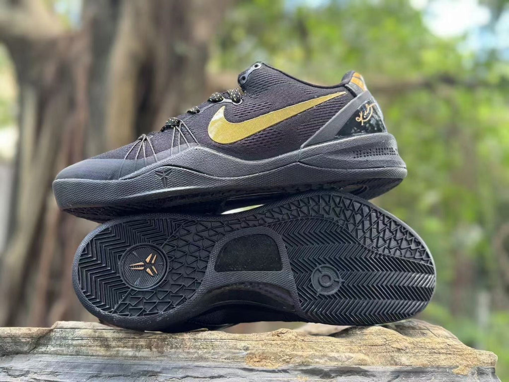 Nike Kobe 8 Elite Sneakers in Black Gold - product image from the listing.