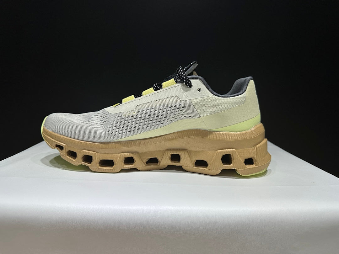 On Cloudmonster Trainers in Sand Dune - product image from the listing.