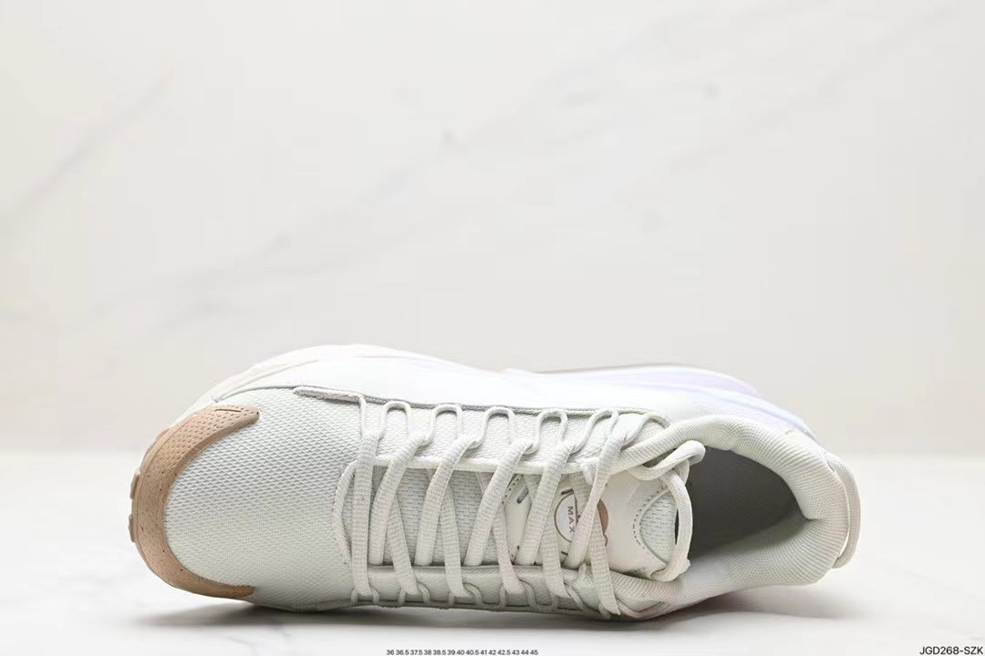 Khaki and White Nike Air Max 270 React ENG Sneakers - product image from the listing.