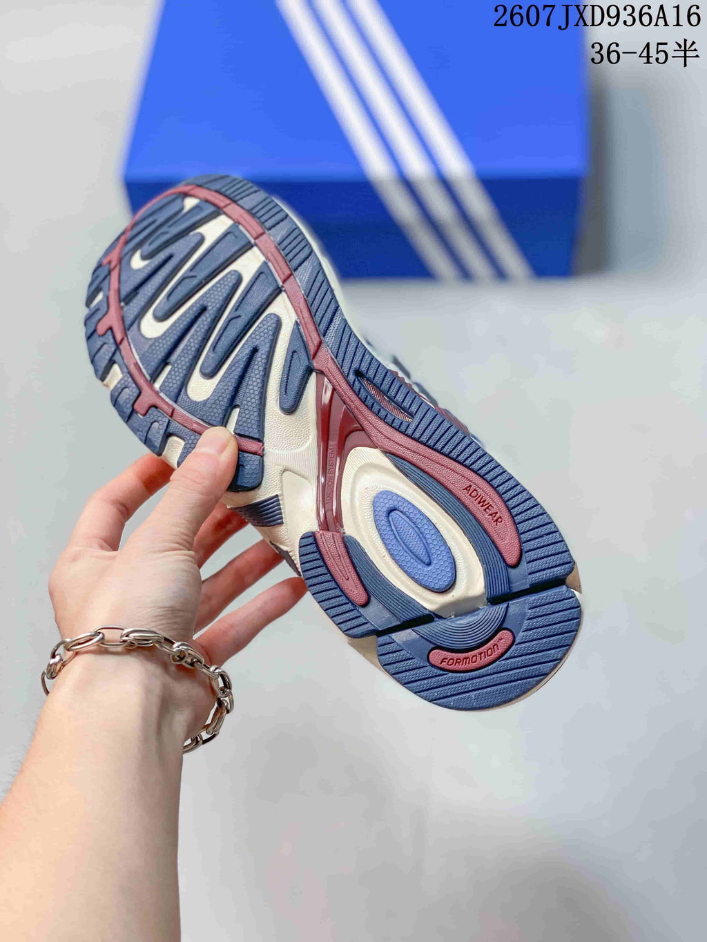adidas Response CL Bad Bunny Sneakers in Blue Cream Burgundy - product image from the listing.