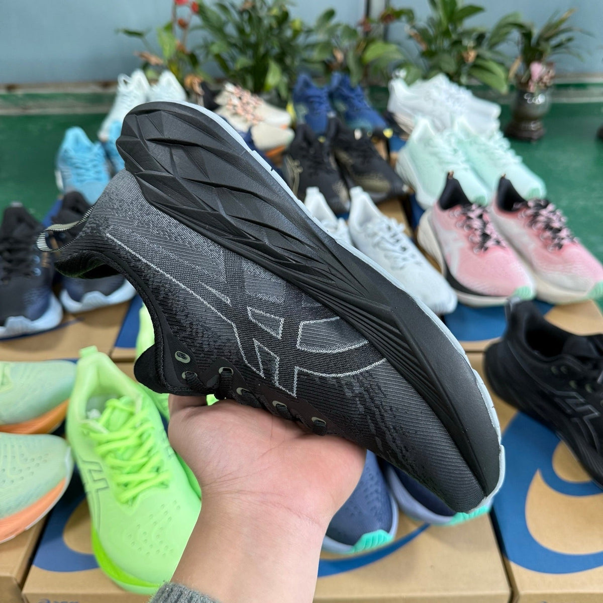 ASICS NOVABLAST 4 Graphite Running Shoes in Black - product image from the listing.