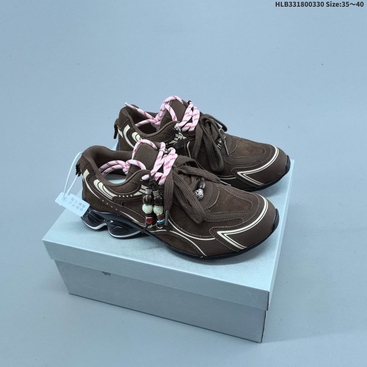 GG-CC G25X4391 Brown Platform Low-Cut Sneakers - product image from the listing.