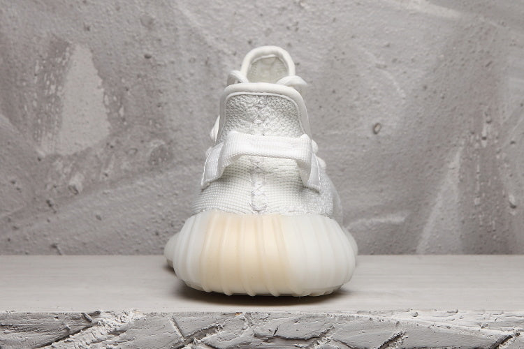 Yeezy 350 V2 Low-Top Sneakers in White Knit - product image from the listing.