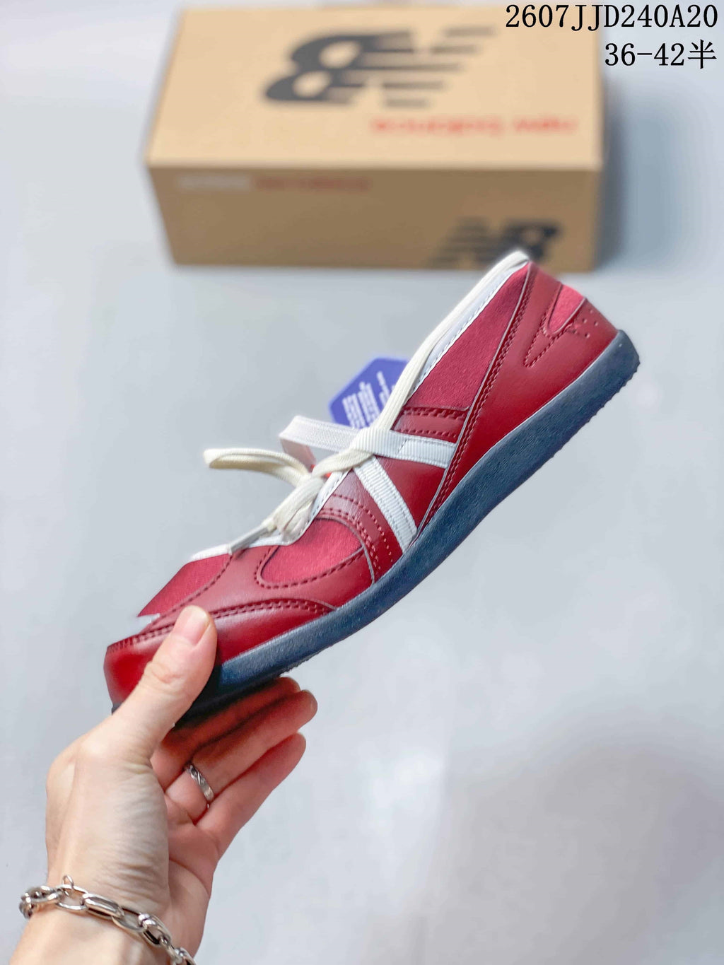 New Balance Flat Breeze Sneakers in Red 711260QQT - product image from the listing.