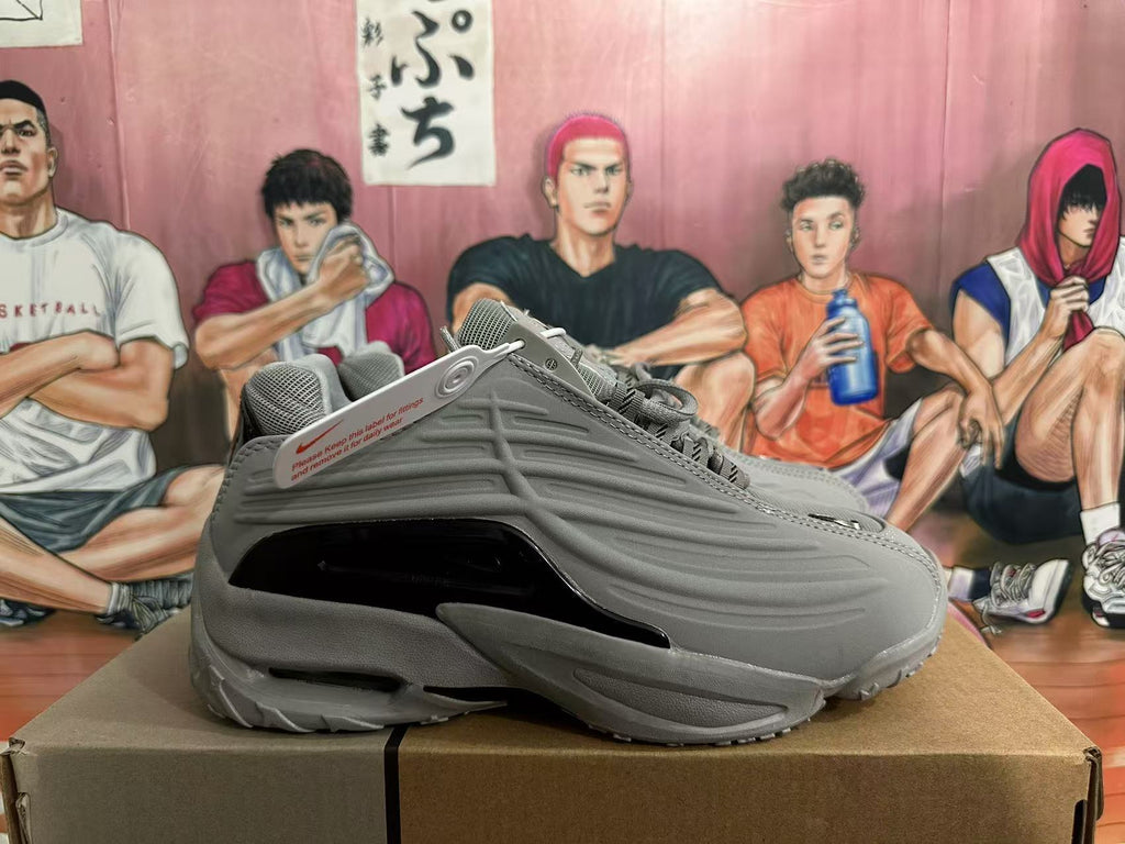 Grey and Black Basketball Trainers with Sculpted Side Panels - product image from the listing.