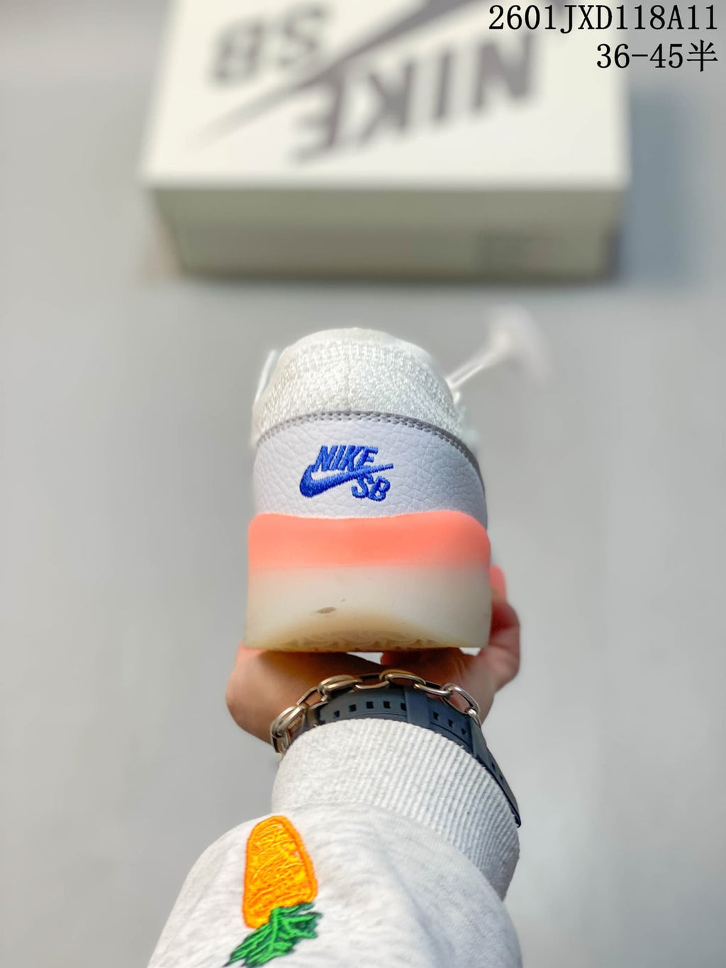 Nike SB PS8 Sneakers in White Blue Orange FV8493-20 - product image from the listing.