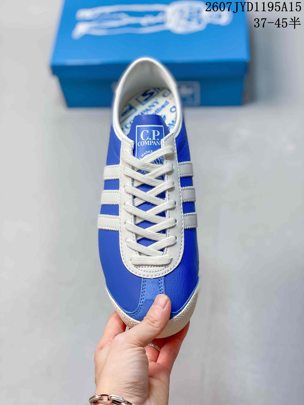 adidas C.P. Company Italia SPZL Sneakers in Blue Leather - product image from the listing.