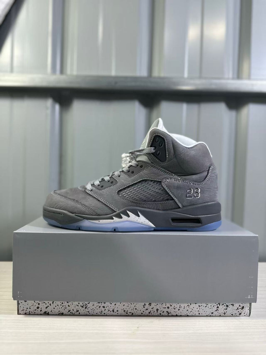 Air Jordan 5 Sneakers in Wolf Grey DD0587-002 - product image from the listing.