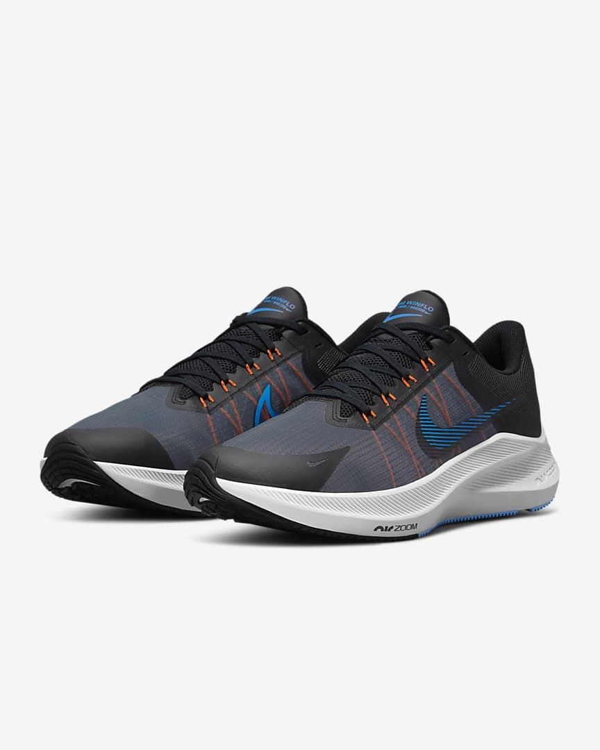 Nike Zoom Winflo 8 Running Shoes, in Black Blue CW3419-007 - product image from the listing.