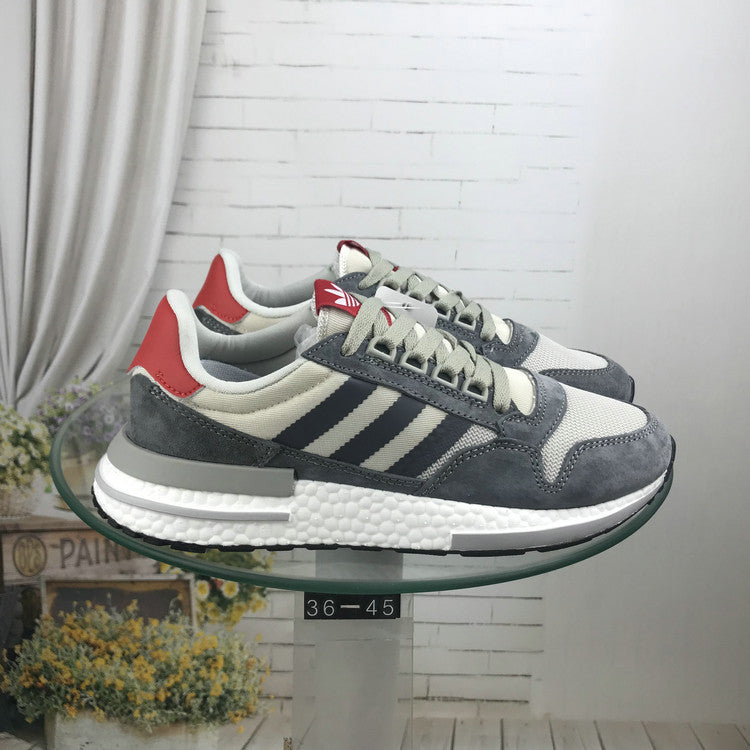 adidas ZX 500 RM Retro Running Sneakers, in Grey and White - product image from the listing.