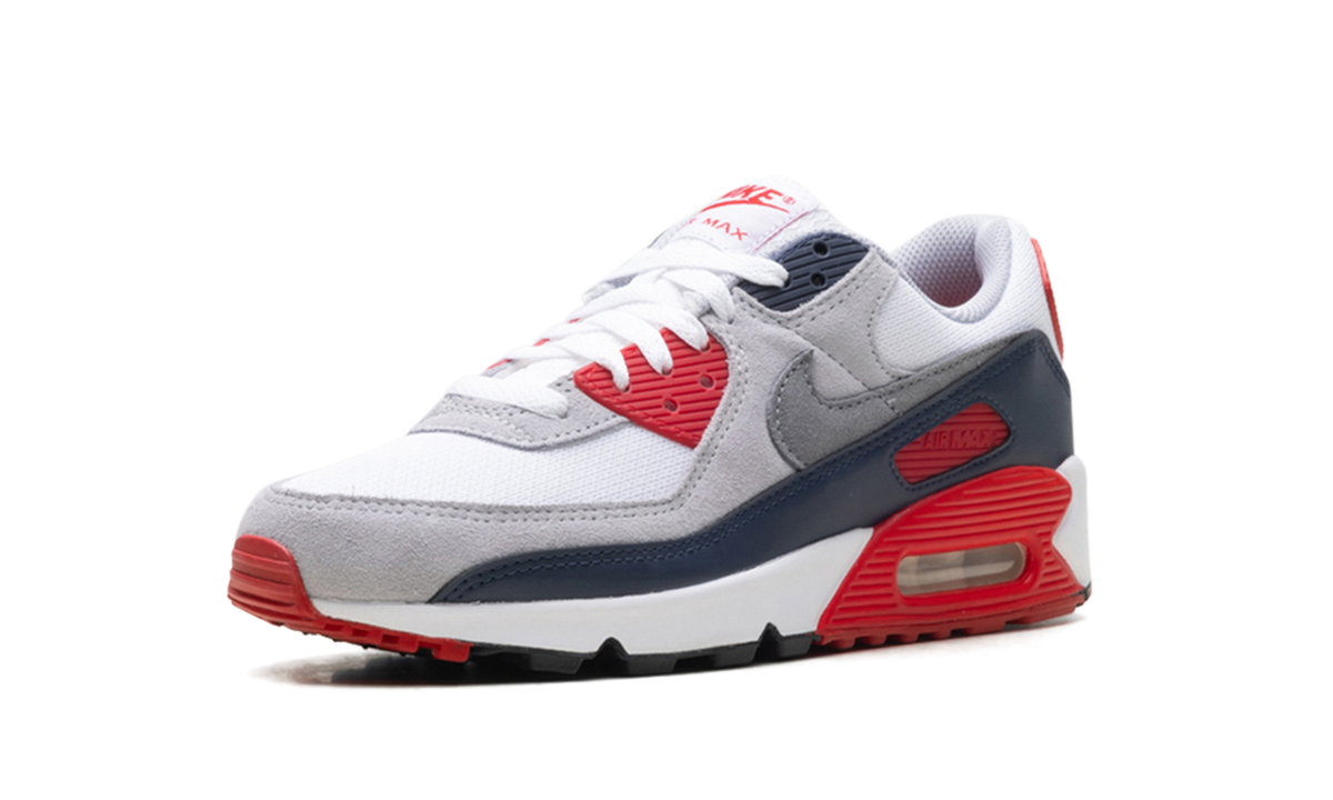 "White/Cool Grey-university Red" AIR MAX 90 DM0029 117 - product image from the listing.
