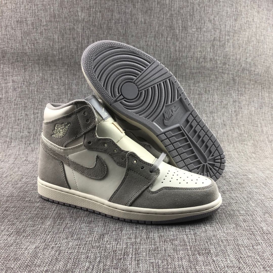 Jordan 1 High OG Premium Sneakers in Gray AH7389-101 - product image from the listing.