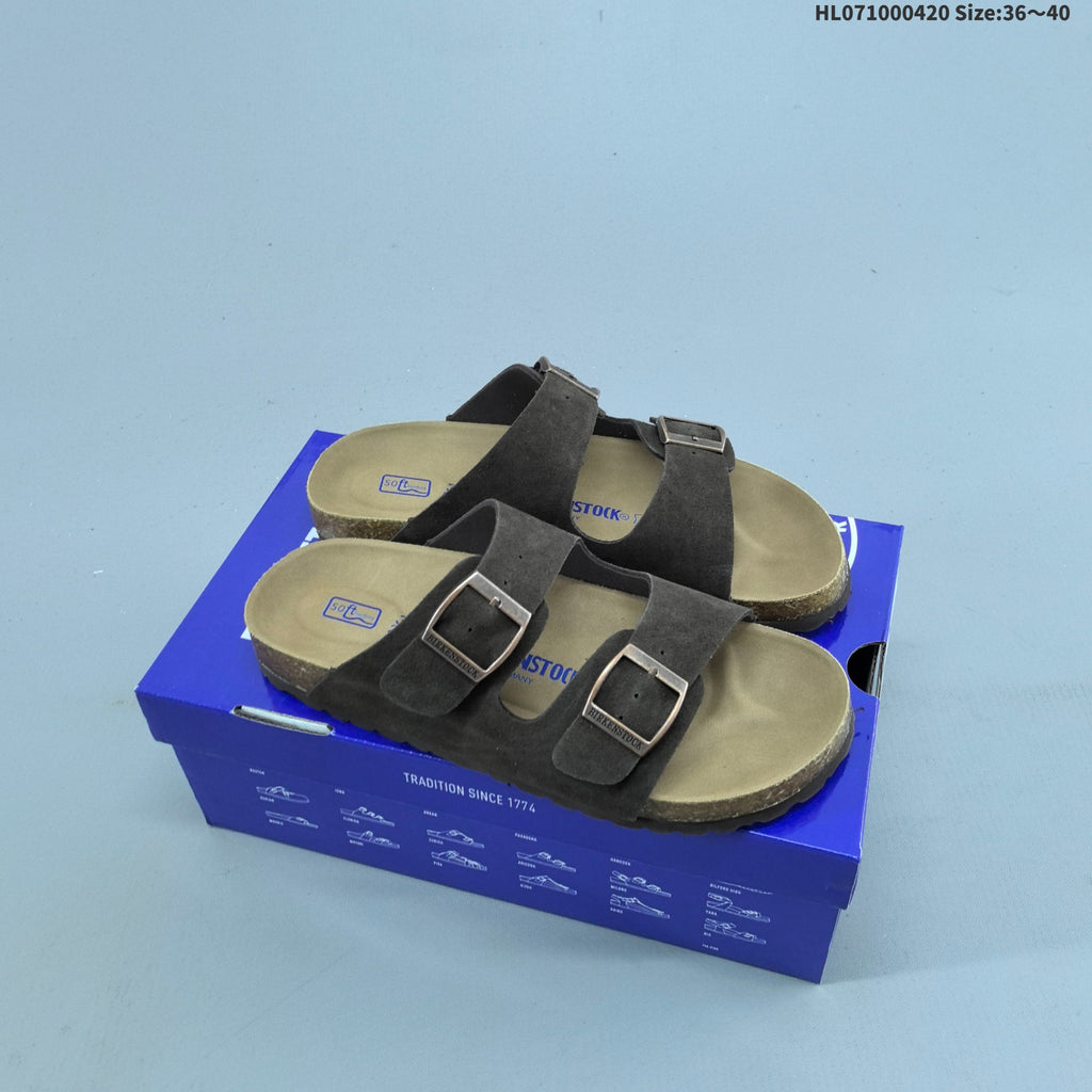 Black Suede Birkenstock Zurich Two-Strap Sandals - product image from the listing.