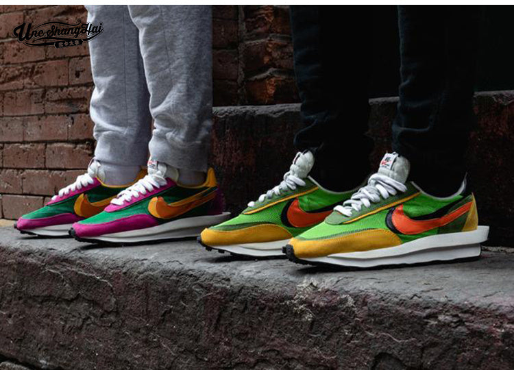Nike LDV Waffle Sacai BV0073-301 Sneakers in Green Pink - product image from the listing.