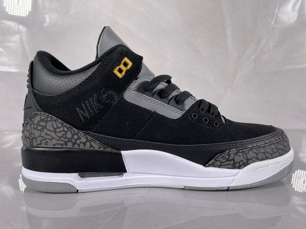 Air Jordan 3 Retro Sneakers in Black and Grey - product image from the listing.