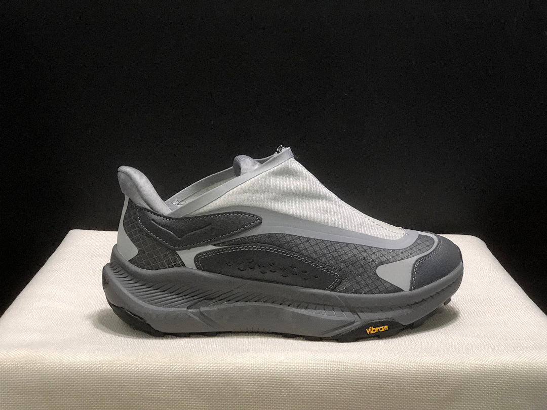 Gray HOKA Project Transport Zip-Closure Sneakers - product image from the listing.